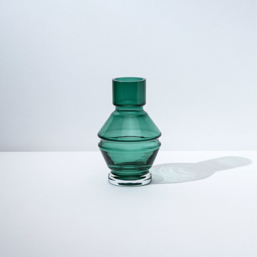 Bristol Green Small Tiered Glass Vase