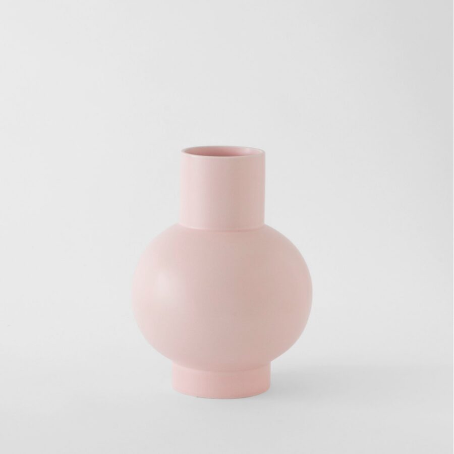 Large Coral Blush Globe Bottle Vase