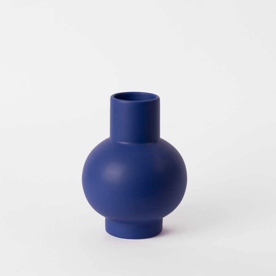 Large Horizon Blue Globe Bottle Vase