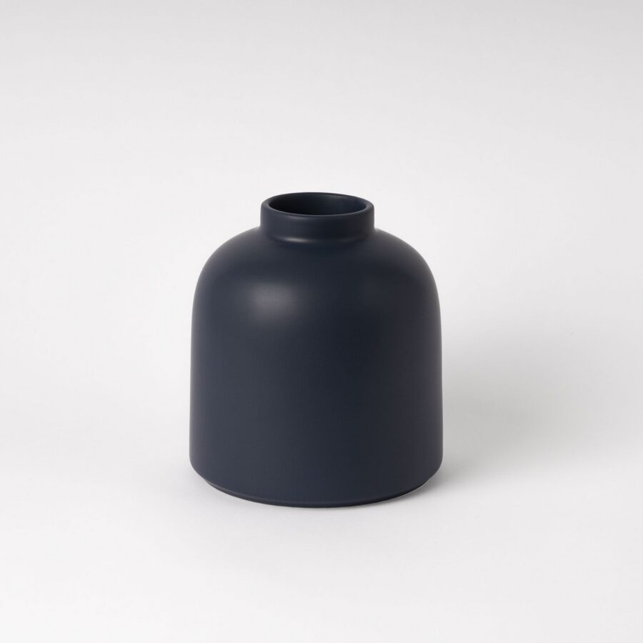 Dark Blue Rounded Dome Vase